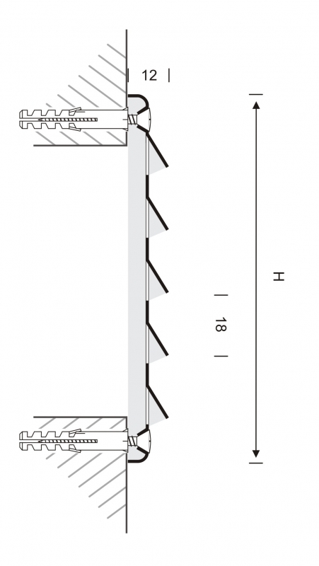 Edelstahl Lüftungsgitter 105 x 215 mm (B x H)